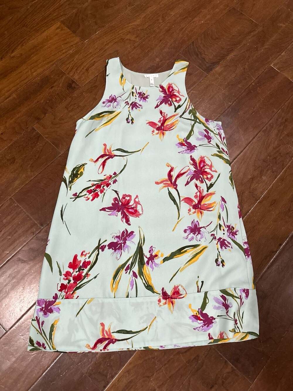 Leith Floral High Neck Racerback Mini‎ Dress, Size M
